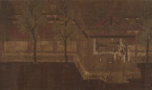 Pavillon mit Figuren