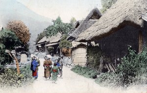 Bauernhäuser, Japan, 20. Jahrhundert von Unbekannt