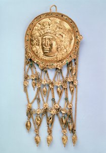 Anhänger mit Kopf der Athena Parthenos, frühes 4. Jahrhundert v. Chr.