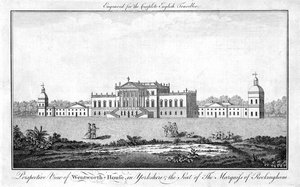Perspektivische Ansicht von Wentworth-House in Yorkshire, dem Sitz des Marquess of Rockingham, 1771