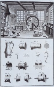Zinnherstellung, ca. 1750er Jahre