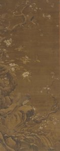 Fasane und schneebedeckte Pflaumenblüten, Ming- oder Qing-Dynastie, 15.-18. Jahrhundert von Unbekannt