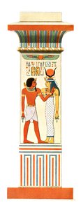 Pilaster aus dem Amun-Re-Tempel von Amenophis III in Karnak, Ägypten, 1928 von Unbekannt
