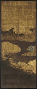 Kiefern, Wasser und Wolken, Edo-Periode, 17. Jahrhundert von Unbekannt