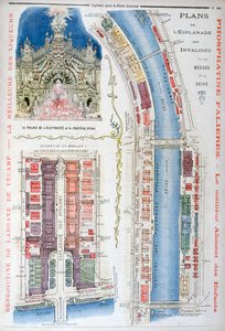 Plan für die Esplanade des Invalides, Weltausstellung 1900, Paris, 1900