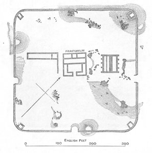 Plan von Hardknott Fort, Cumberland