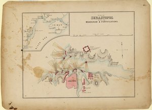 Plan von Sewastopol mit seinem Reede und Befestigungen, ca. 1858 von Unbekannt