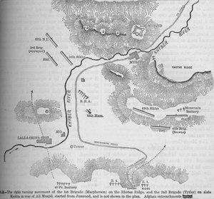Plan des Angriffs auf Ali Musjid, 21. Nov. 1878, ca. 1880 von Unbekannt