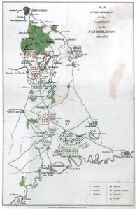 Plan der Operation der Kampagne in den Niederlanden, Juni 1815, 1816 von Unbekannt