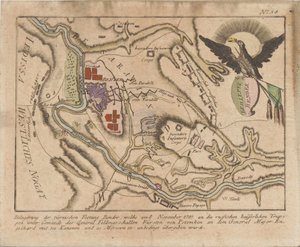 Plan der Belagerung der türkischen Festung Bender durch die russische Armee im November 1789, 1789 von Unbekannt