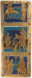 Plakette von einem tragbaren Altar mit Szenen aus dem Leben Jesu, deutsch, ca. 1160-80 von Unbekannt