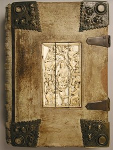 Plakette mit Christus in Majestät und den vier Evangelisten, 1000-1100 von Unbekannt