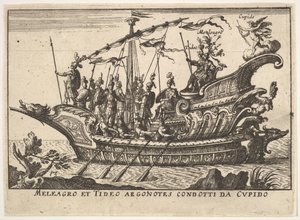 Tafel 13: Argonauten Meleager und Tydeus geführt von Amor