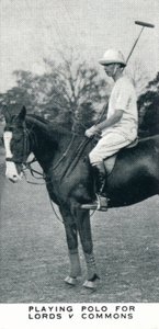 Polo für Lords gegen Commons, um 1930, 1937