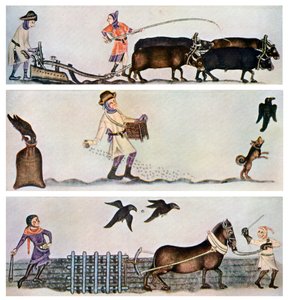 Pflügen, Säen und Eggen