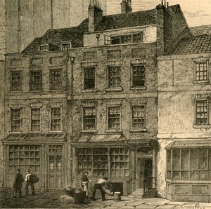 Popes House, Plough Court, Lombard Street 1860, 1897