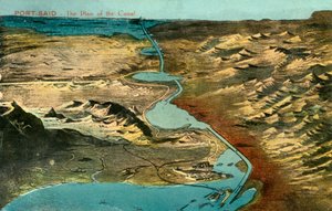Port-Said - Der Plan des Kanals, ca. 1918-ca. 1939 von Unbekannt