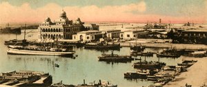 Port Said - Der Eingang zum Kanal und Büros der Gesellschaft, ca. 1918-1939 von Unbekannt