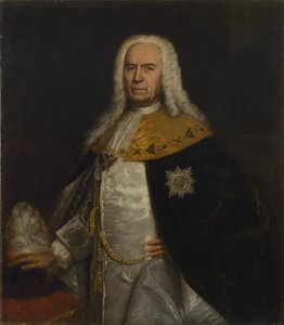 Porträt von Graf Andrei Iwanowitsch Uschakow 1708-1739, Mitte des 18. Jahrhunderts von Unbekannt