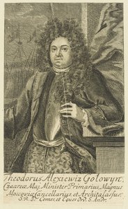 Porträt von Graf Feodor Alekseyevich Golovin 1650-1706, 1706 von Unbekannt