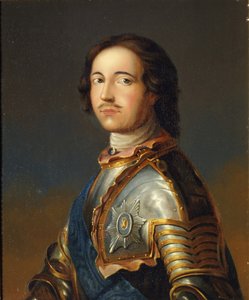 Porträt von Kaiser Peter I. der Große 1672-1725 in Ritterrüstung von Unbekannt