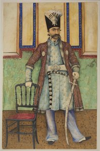Porträt von Nasser al-Din Shah Qajar 1831-1896, Shahanshah von Persien, ca. 1855 von Unbekannt