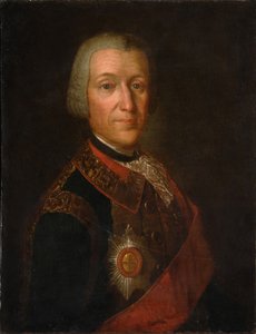 Porträt von Prinz Fyodor Ivanovich Golitsyn 1700-1759, 1750er von Unbekannt