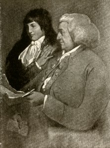 Porträt von Samuel Shoemaker, in Bobperücke, und sein Sohn, 1789, 1937 von Unbekannt