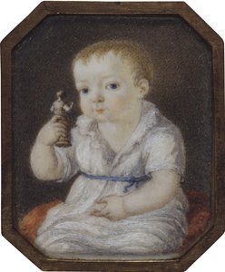 Porträt von Sergey Ivanovich Volkov als Kind, um 1808 von Unbekannt