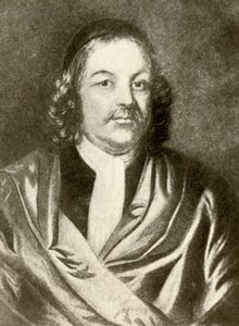 Porträt von Simon Bradstreet, in Robe und Mütze, ca. 1640, 1937 von Unbekannt