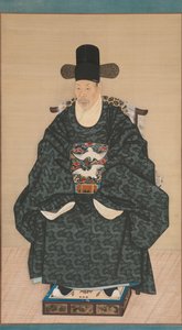 Porträt von Yun Dongseom 1710-1795, ca. 1790-1805 von Unbekannt