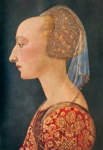 Porträt einer Dame in Rot, 1460-1470, 1934 von Unbekannt