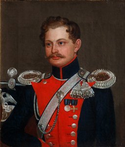 Porträt eines Stabskapitäns des 3. Elisavetgrad Husarenregiments von Unbekannt