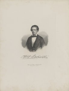 Porträt des Komponisten Anton Rubinstein 1829-1894, um 1850 von Unbekannt