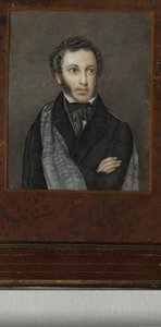 Porträt des Dichters Alexander Sergejewitsch Puschkin 1799-1837, erstes Viertel des 19. Jahrhunderts von Unbekannt