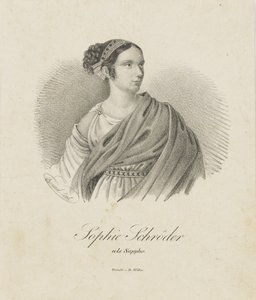 Porträt der Sängerin und Schauspielerin Sophie Schröder als Sappho