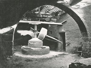 Primitives Kornmühle, Nildelta, Ägypten