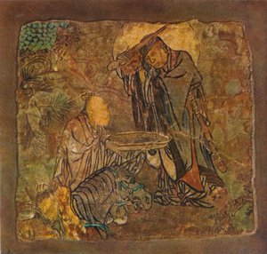 Prinz Gotama Gautama schneidet sich die Haare ab, 1934-35 von Unbekannt