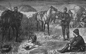Prinz Louis Napoleon und Gefolge vor der Zulu-Überraschung, ca. 1880