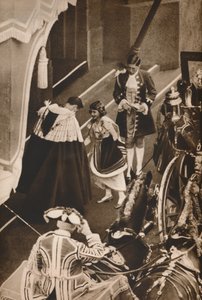 Prinzessin Elizabeth bei der Krönung ihrer Eltern, 1937 von Unbekannt