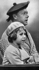 Prinzessin Elizabeth mit ihrem Onkel David, ca. 1936