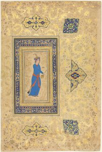 Prinzessin mit Weinflasche und Becher recto, um 1550-1600 von Unbekannt