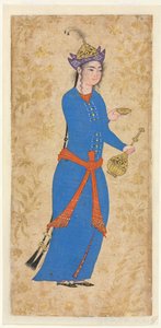 Prinzessin mit Weinflasche und Becher recto, ca. 1550-1600 von Unbekannt