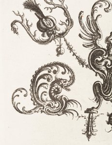 Platte 48, aus Neüw Grotteßken Buch (Neues Groteskenbuch), 1610 von Unbekannt
