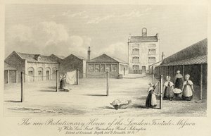 Bewährungshaus der London Female Mission, 57 White Lion Street, Islington, London, um 1836 von Unbekannt