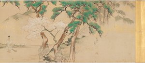 Prozession eines kaiserlichen Boten zum Iwashimizu-Schrein, Edo-Periode, spätes 18.-19. Jahrhundert