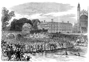 Prozession von Booten in Cambridge, 1870 von Unbekannt
