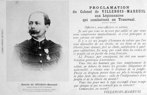 Proklamation von Oberst Villebois-Mareuil, ca. 1900 von Unbekannt