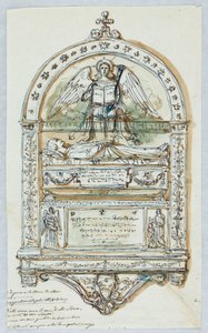Entwurf für ein Epitaph in Hochrelief von Unbekannt