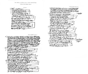 Prologe und Texte aus dem Manuskript der Corpus Christi Spiele, 15. Jahrhundert, 1840